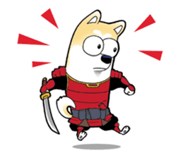Ryu the samurai dog sticker #3794988