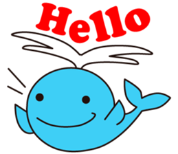 Pleasant whale sticker #3795575