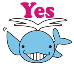 Pleasant whale sticker #3795576