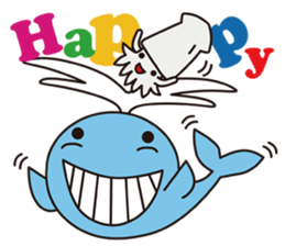 Pleasant whale sticker #3795580