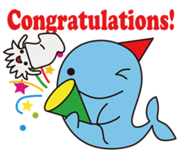 Pleasant whale sticker #3795587