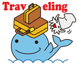 Pleasant whale sticker #3795589