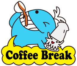 Pleasant whale sticker #3795593