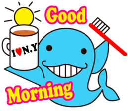 Pleasant whale sticker #3795599