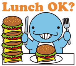 Pleasant whale sticker #3795602