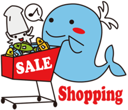 Pleasant whale sticker #3795603