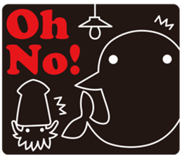 Pleasant whale sticker #3795604