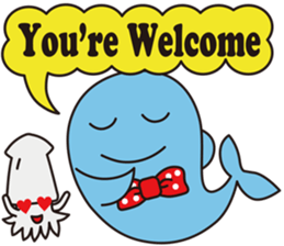 Pleasant whale sticker #3795608