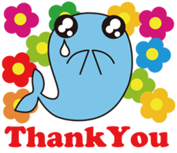 Pleasant whale sticker #3795609