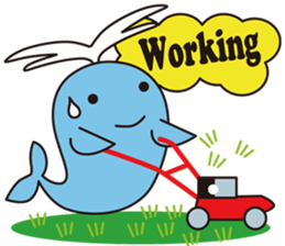 Pleasant whale sticker #3795612