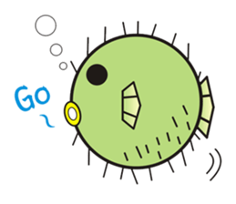 I'm a puffer fish! sticker #3796100