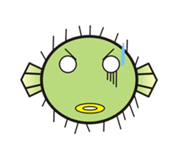 I'm a puffer fish! sticker #3796103