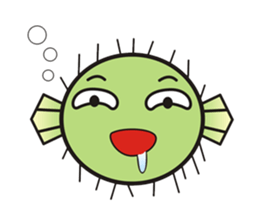 I'm a puffer fish! sticker #3796105