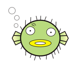 I'm a puffer fish! sticker #3796106