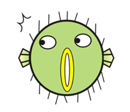 I'm a puffer fish! sticker #3796111