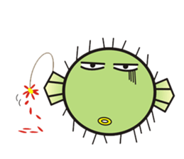 I'm a puffer fish! sticker #3796118