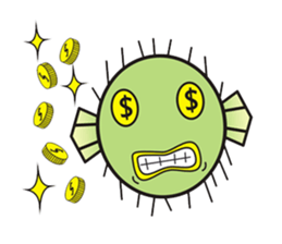 I'm a puffer fish! sticker #3796119
