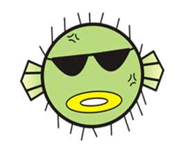 I'm a puffer fish! sticker #3796122