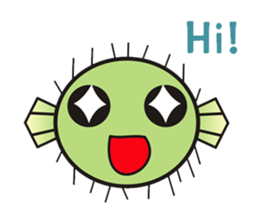 I'm a puffer fish! sticker #3796125