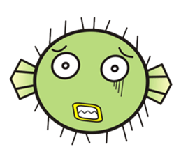 I'm a puffer fish! sticker #3796131