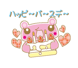 Bear with check patterns 2 sticker #3797399