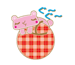 Bear with check patterns 2 sticker #3797404