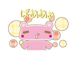 Bear with check patterns 2 sticker #3797409