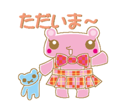 Bear with check patterns sticker #3798063