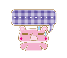 Bear with check patterns sticker #3798092