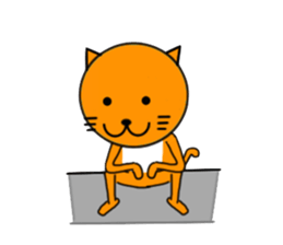 Sticker of yellow cat (Nekoyama San) sticker #3799620