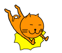 Sticker of yellow cat (Nekoyama San) sticker #3799626