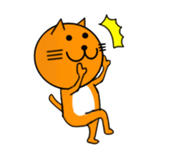 Sticker of yellow cat (Nekoyama San) sticker #3799628