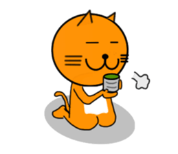 Sticker of yellow cat (Nekoyama San) sticker #3799635