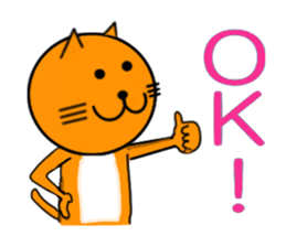 Sticker of yellow cat (Nekoyama San) sticker #3799646