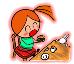 rabbit of a girl and the friend sticker #3800345