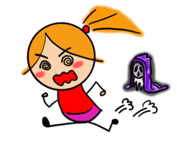 rabbit of a girl and the friend sticker #3800346