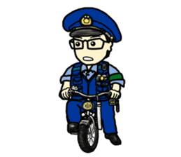 Policeman Takahashi's police box diary sticker #3802093