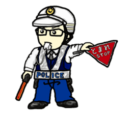Policeman Takahashi's police box diary sticker #3802094
