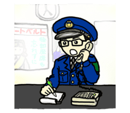 Policeman Takahashi's police box diary sticker #3802108