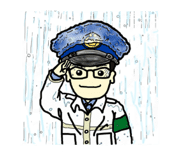 Policeman Takahashi's police box diary sticker #3802110