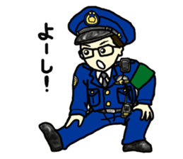 Policeman Takahashi's police box diary sticker #3802116