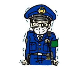 Policeman Takahashi's police box diary sticker #3802122