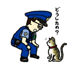 Policeman Takahashi's police box diary sticker #3802123