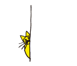 A freewheeling cat and its owner. sticker #3805483