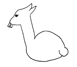 Llama with buckteeth sticker #3807226