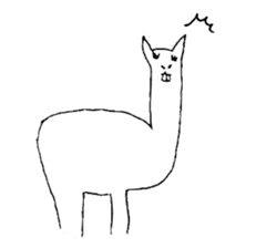 Llama with buckteeth sticker #3807228