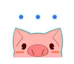 cute comical pig sticker #3807890