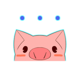 cute comical pig sticker #3807890