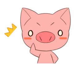cute comical pig sticker #3807891