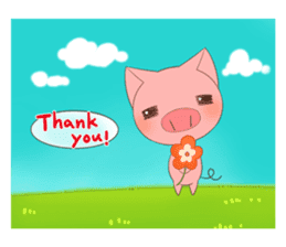 cute comical pig sticker #3807919